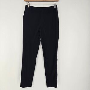 Uniqlo Smart Ankle Pants Women XS Black Pull On Stretch Work Office Professional